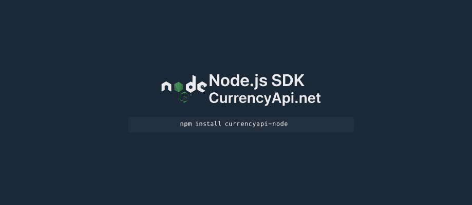 NodeJS Currency API SDK for live exchange rates